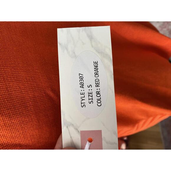 NWT Lovecode Red Orange Open Cardigan Size Small - Picture 5 of 6